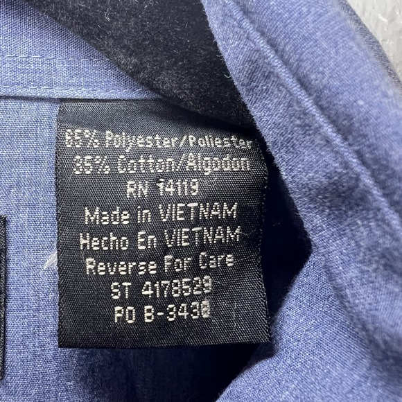 High Noon Men's Shirt Long Sleeve Button Up Snap Medium Flag Embroidery Western - Picture 6 of 7